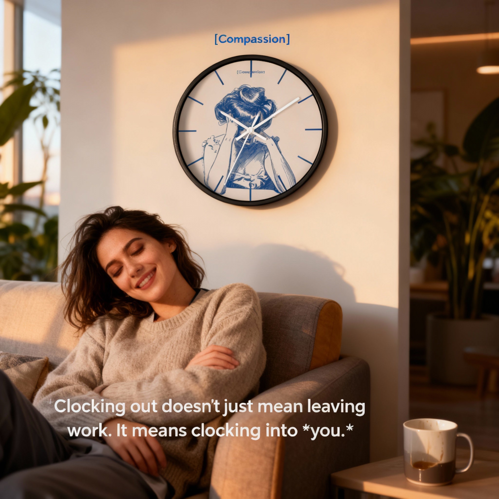 Compassion Wall Clock unique medical career milestone decor