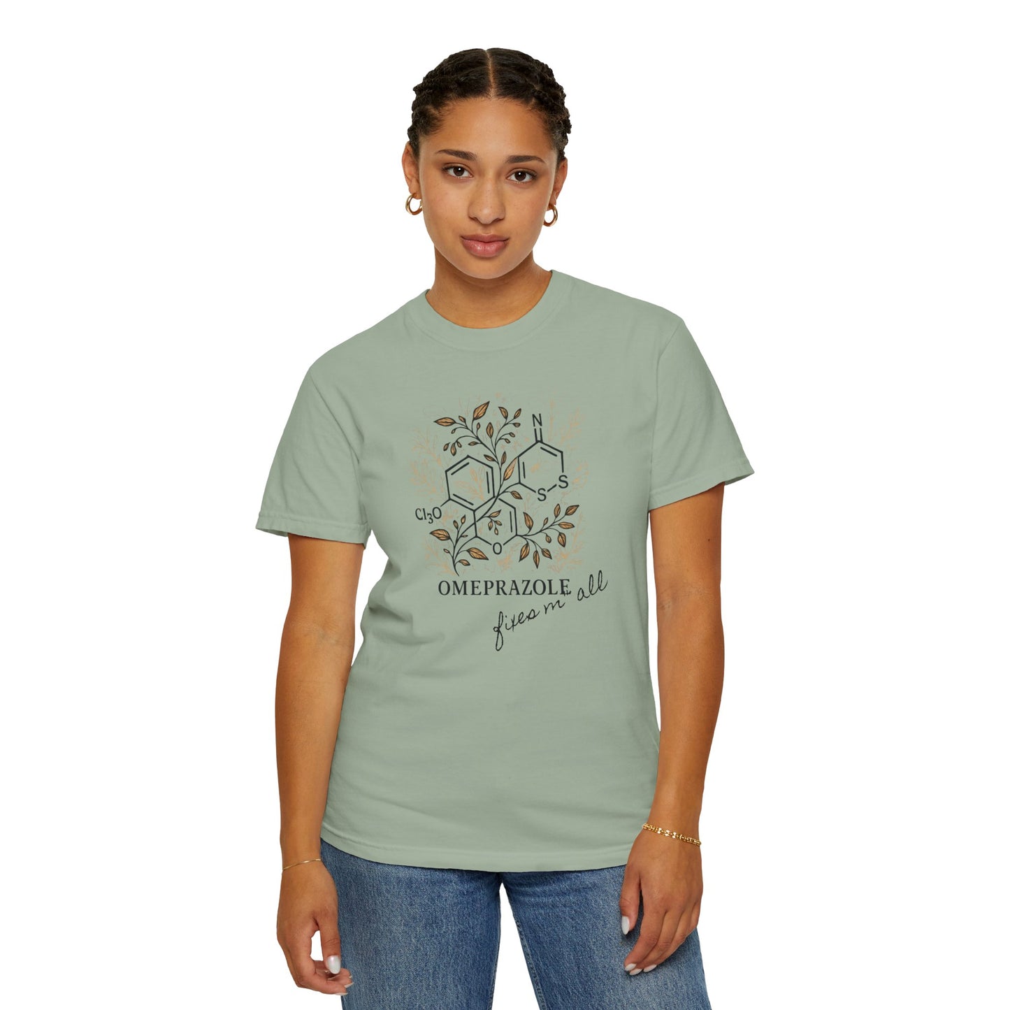 Omeprazole Funny Botanical Pharmacy Tee unique medical student art gift