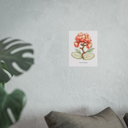 Botanical Escherichia Imaginary Microbiology Fine Art Poster