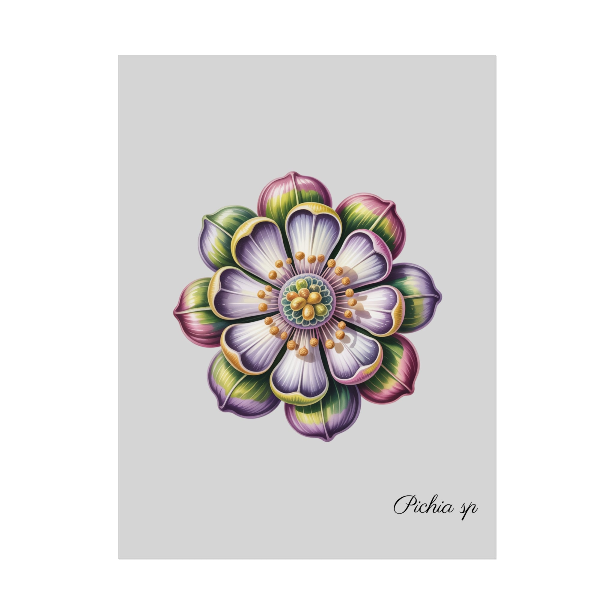 Botanical Pichia Imaginary Microbiology Fine Art Poster