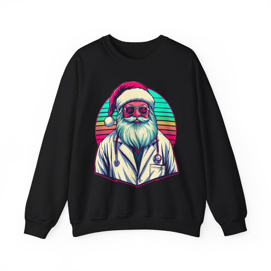 Doctor Santa Retro Sweatshirt unique christmas medical gift