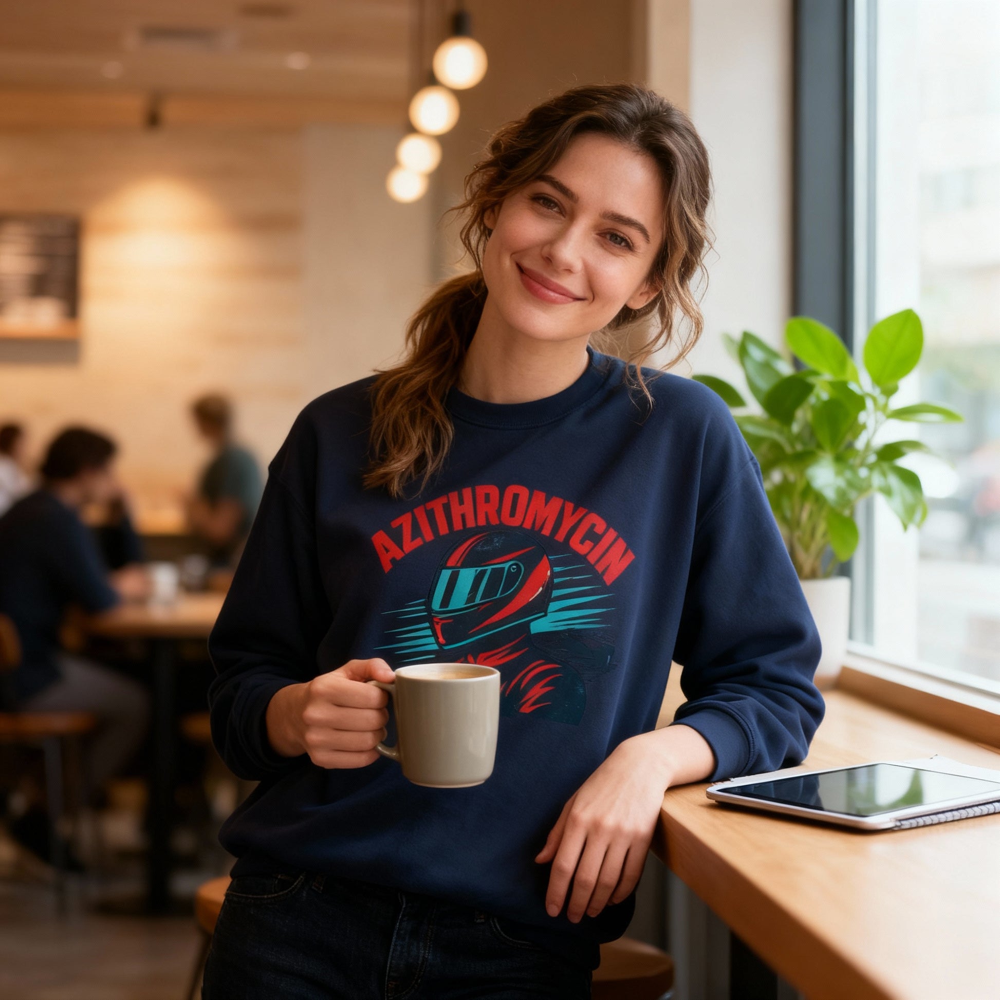 Azithromycin Graphic Sweatshirt medical humor streetwear