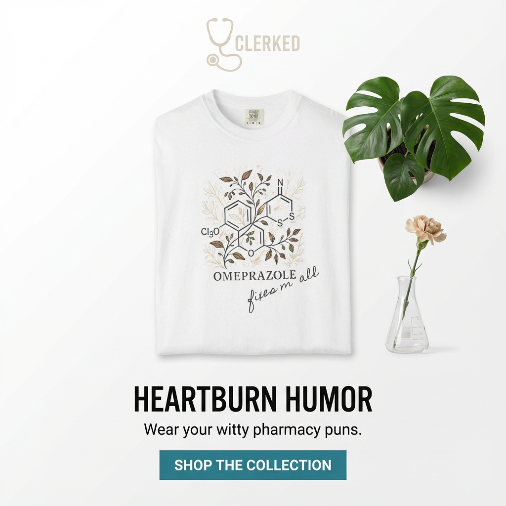 Omeprazole Funny Botanical Pharmacy Tee unique medical shirt
