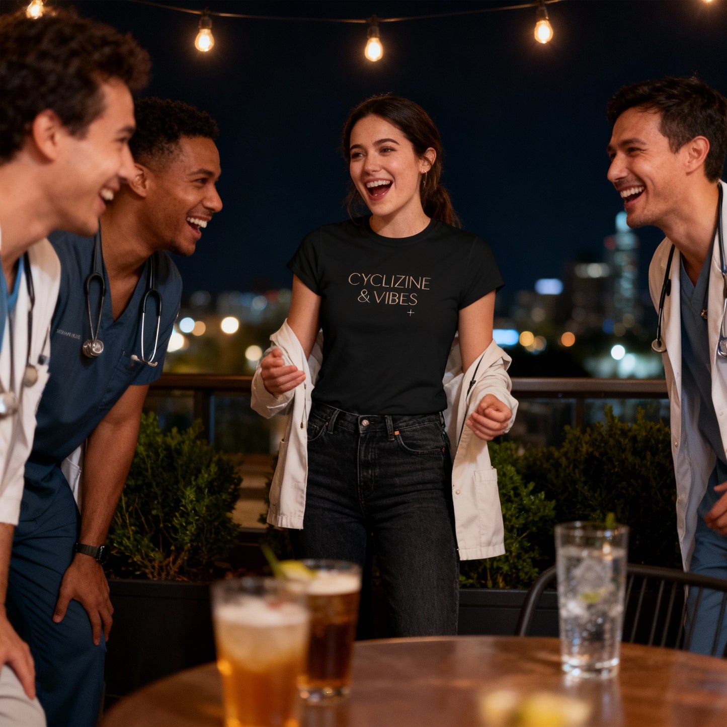 Cyclizine & Vibes Only Women's Tee funny pharmacy shirt