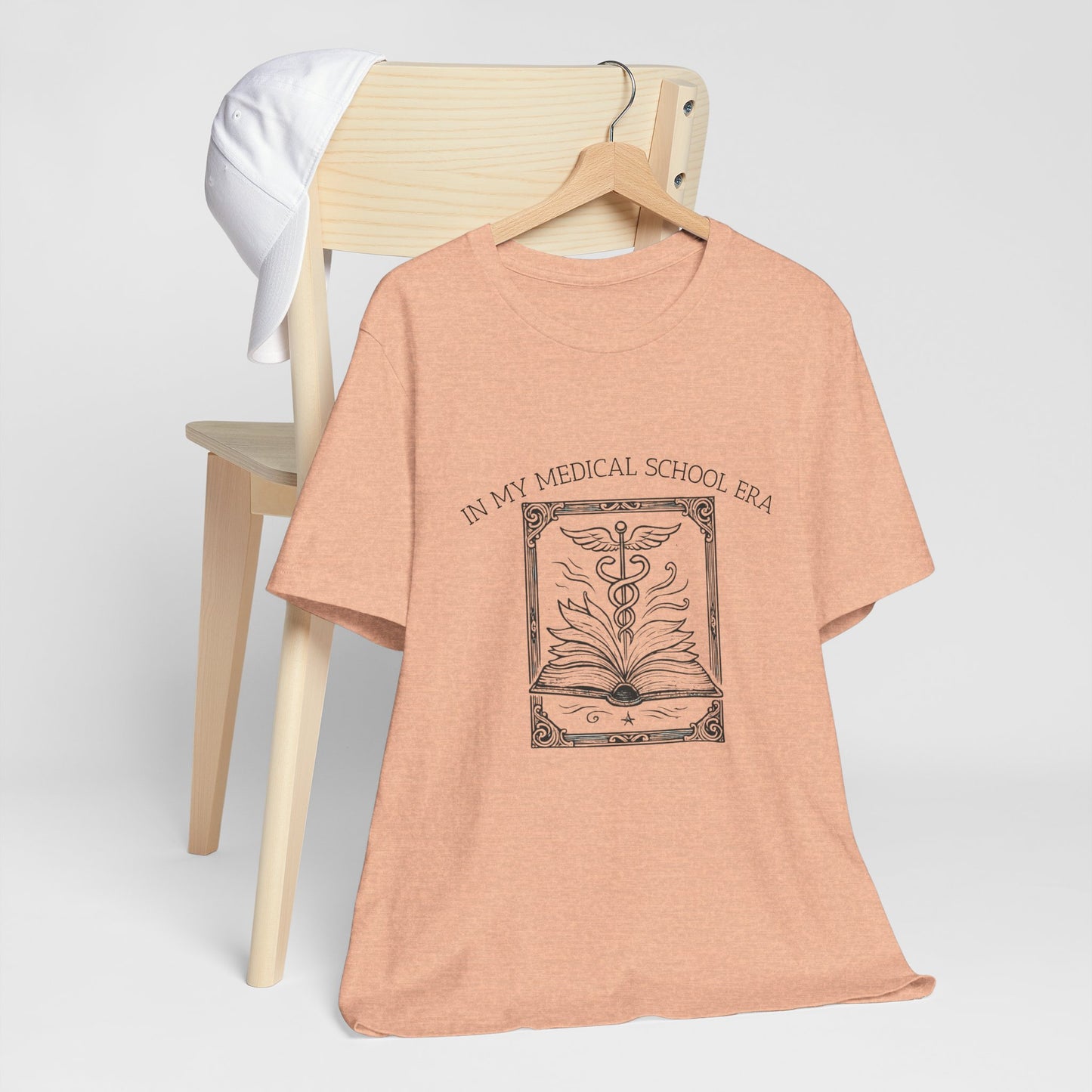 In My Medical School Era Caduceus Book Illustration Tee | Medical Student Shirt - Medical Art Apparel