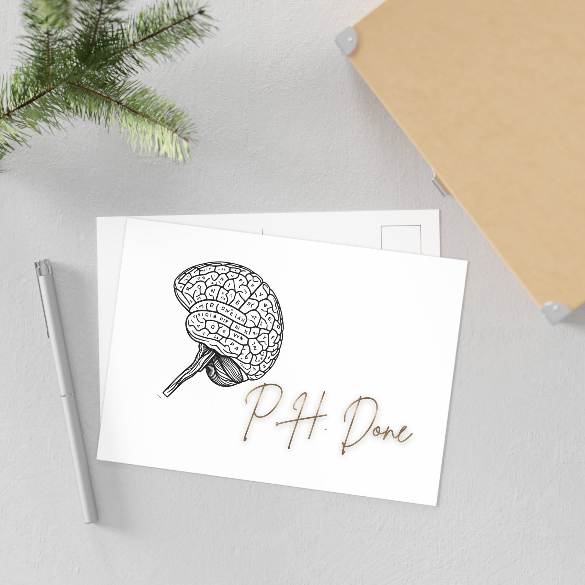 Postcards PH Done Brain Illustration art of medicine postcard set