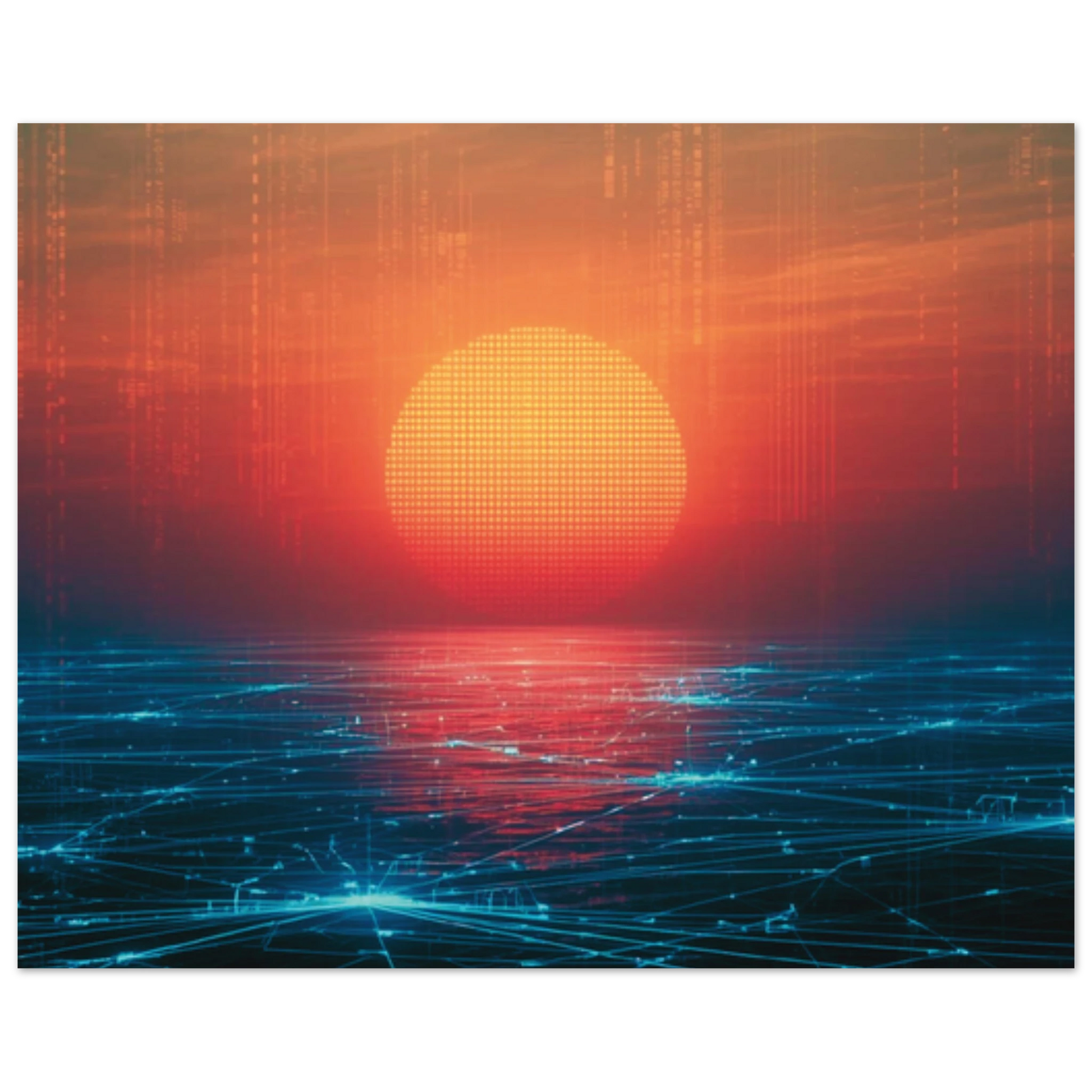 Sunrise in the Machine Garden Oil on Canvas detail 2