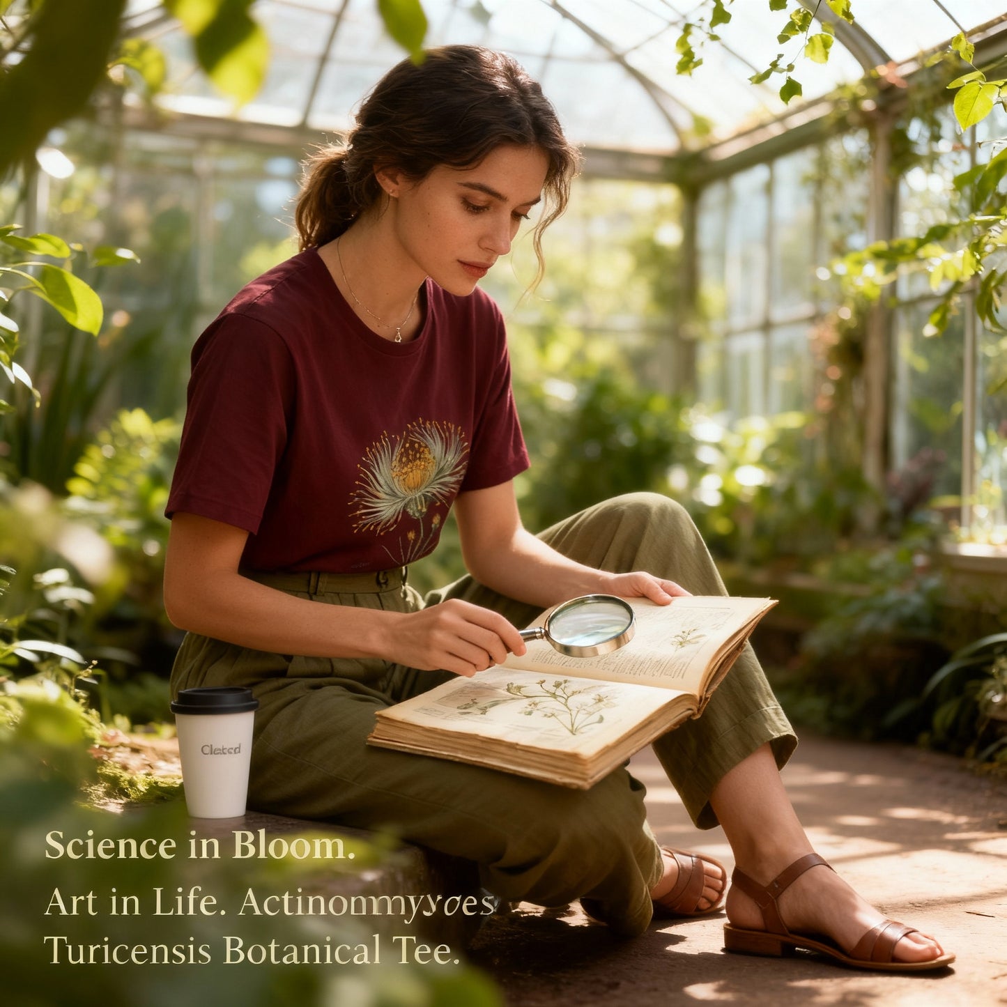 Actinomyces Turicensis Botanical Tee — Vintage Scientific Wildflower Illustration Science in Bloom Collection - Medical Art Apparel