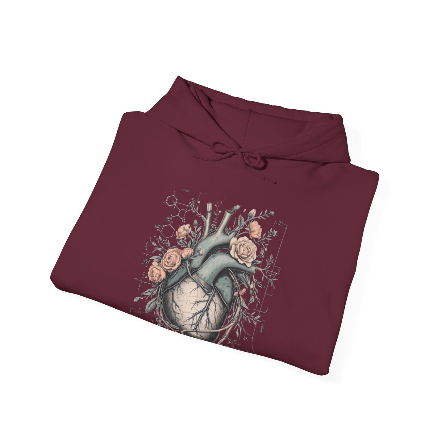 Anatomical Heart Floral Clerked Hoodie Art of Medicine apparel 14