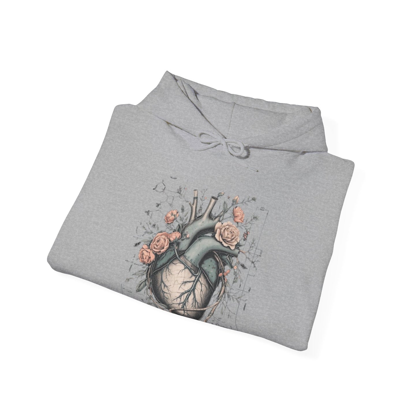 Anatomical Heart Floral Clerked Hoodie Art of Medicine apparel 11