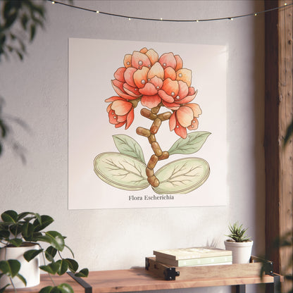 Botanical Escherichia Imaginary Microbiology Fine Art Poster