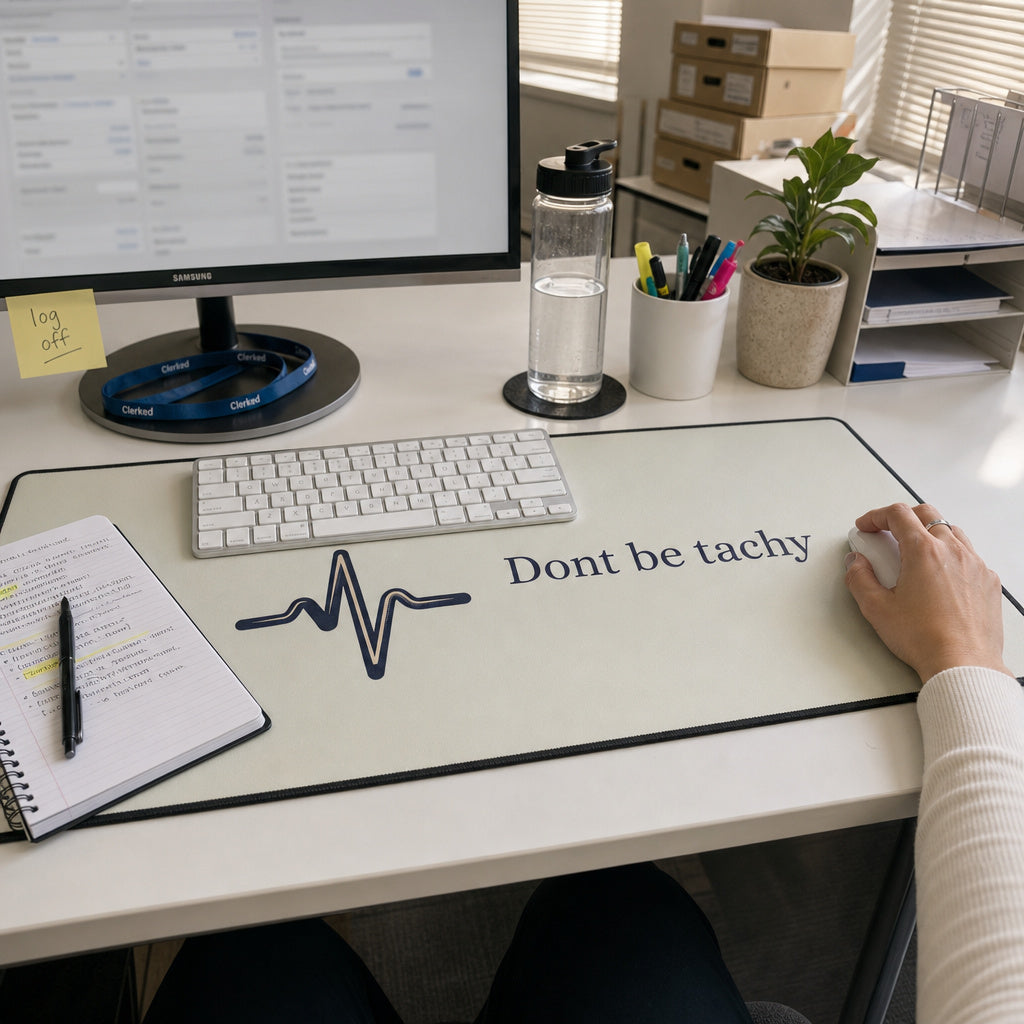 "Don't Be Tachy"  Desk Pad
