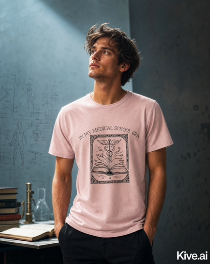 In My Medical School Era Caduceus Book Illustration Tee
