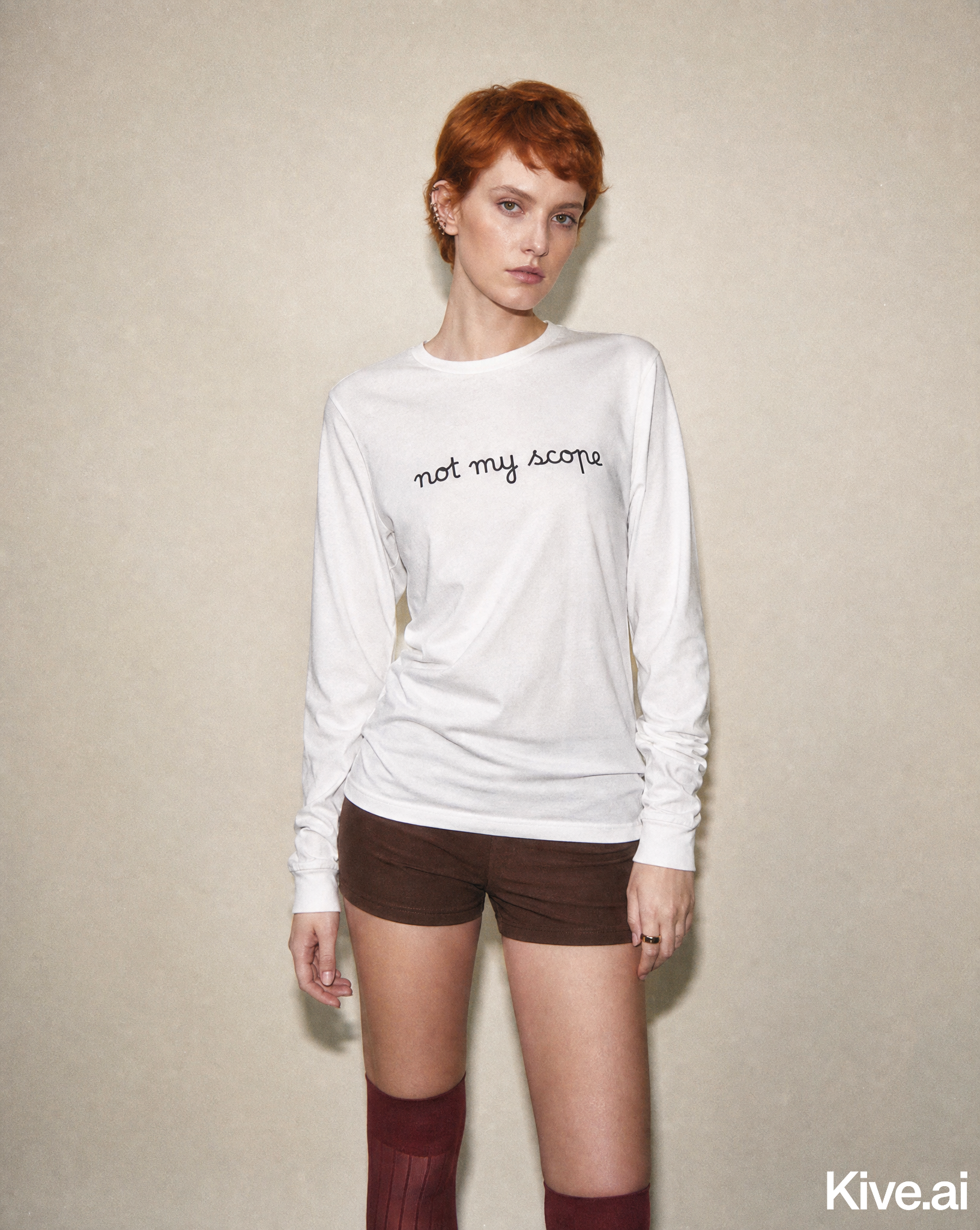 Not My Scope" Long Sleeve Tee  Clerked Cotton Shirt