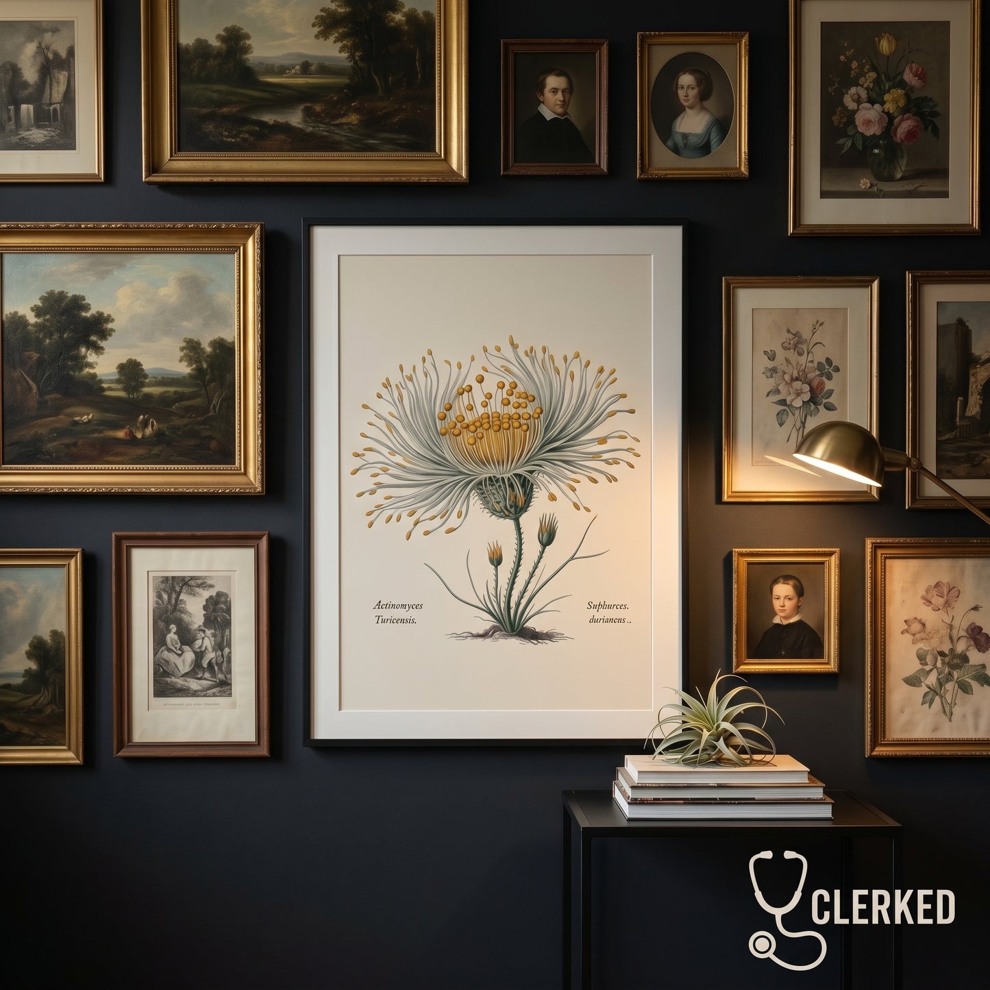 Botanical Actinomyces Imaginary Microbiology Fine Art Poster