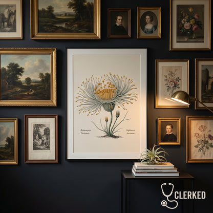 Botanical Actinomyces Imaginary Microbiology Fine Art Poster