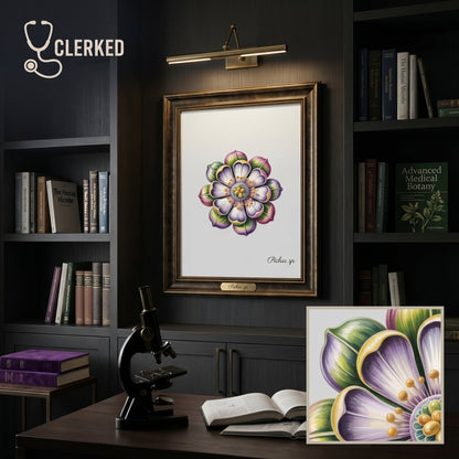 Botanical Pichia Imaginary Microbiology Fine Art Poster