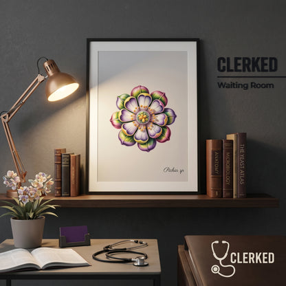 Botanical Pichia Imaginary Microbiology Fine Art Poster