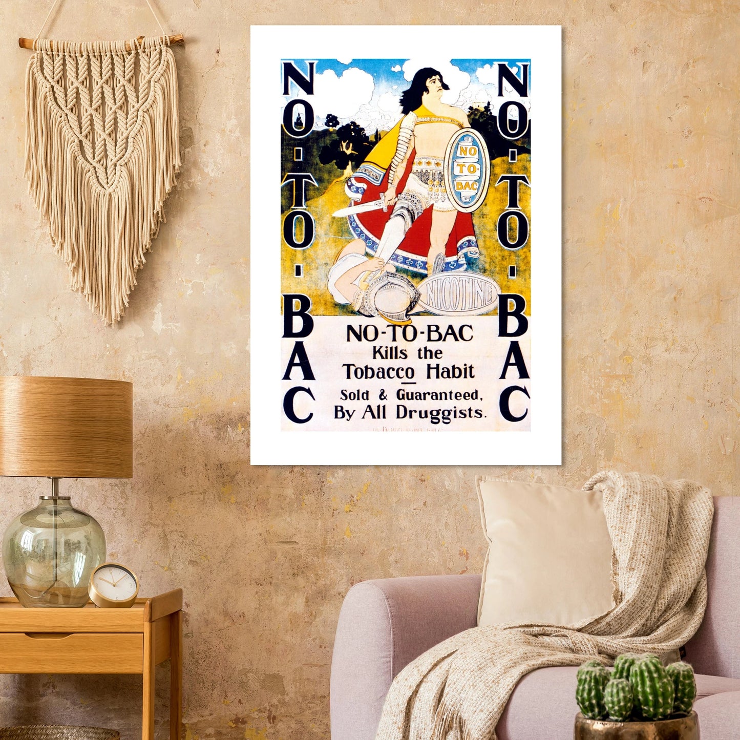 Vintage Anti-Smoking Ad Print unique healthcare wall decor