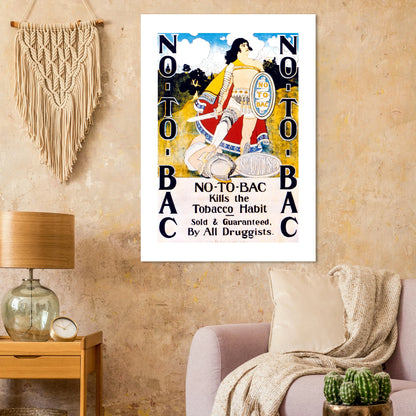 Vintage Anti-Smoking Ad Print unique healthcare wall decor