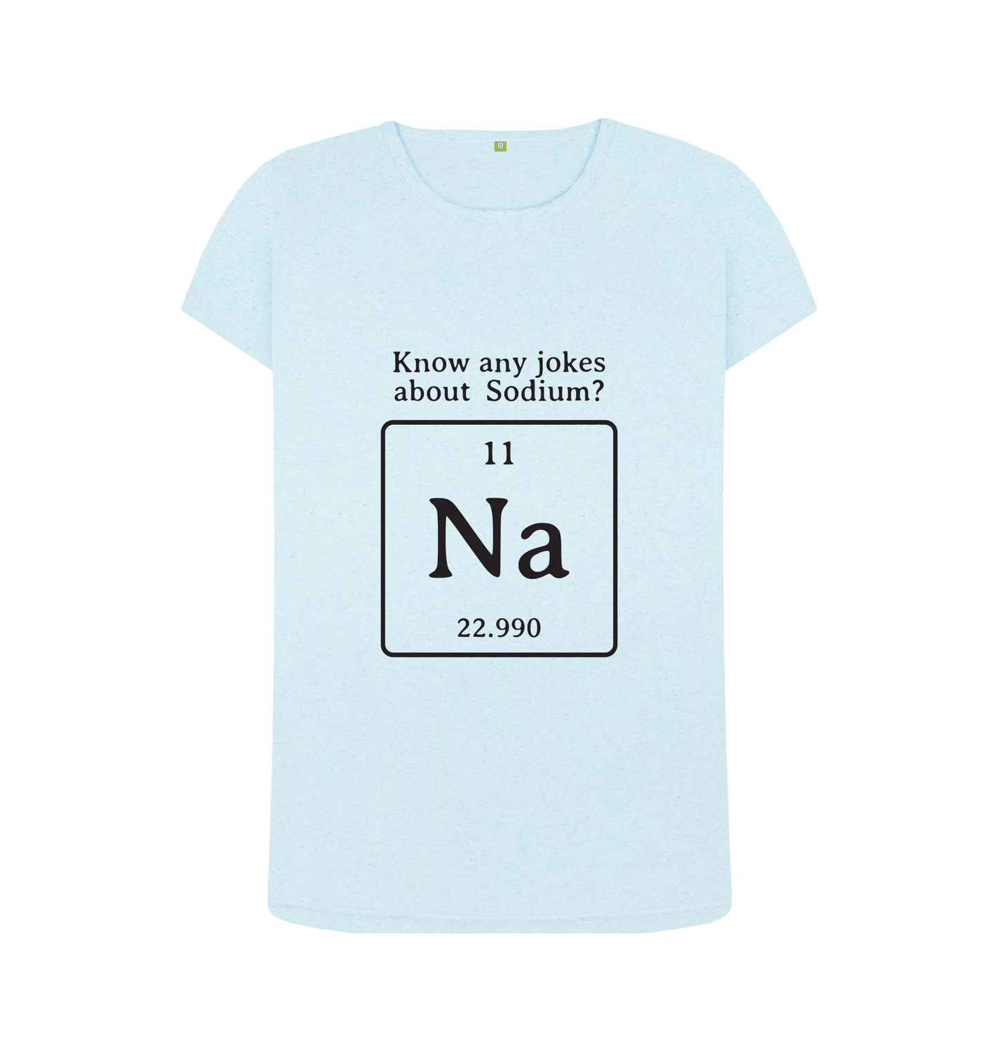 Light Blue Recycled Printed T-Shirt Front