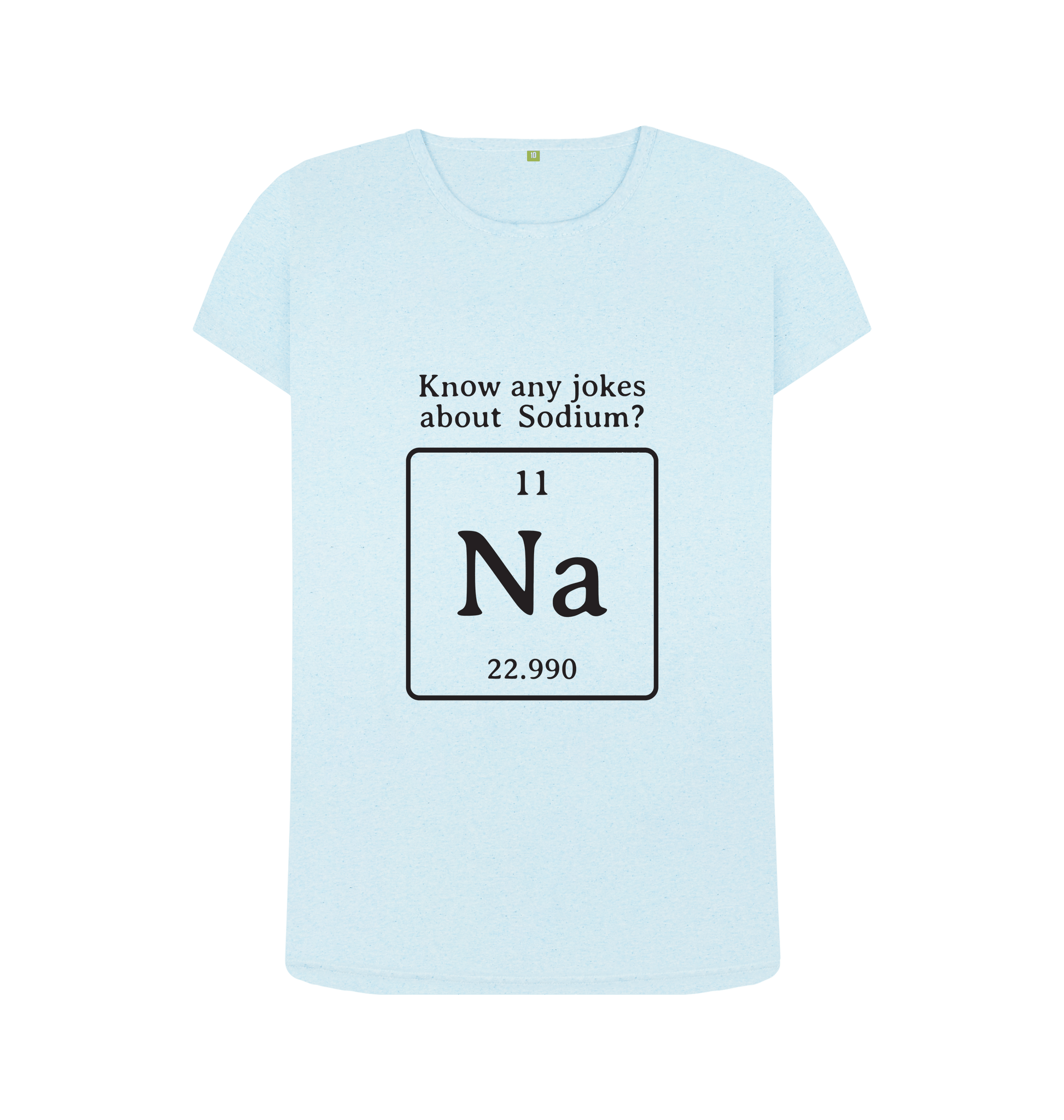 Light Blue Recycled Printed T-Shirt Front