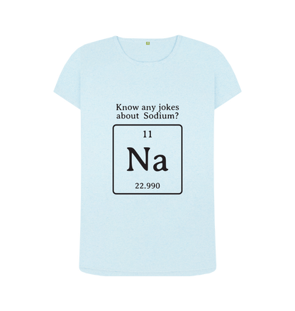 Light Blue Recycled Printed T-Shirt Front