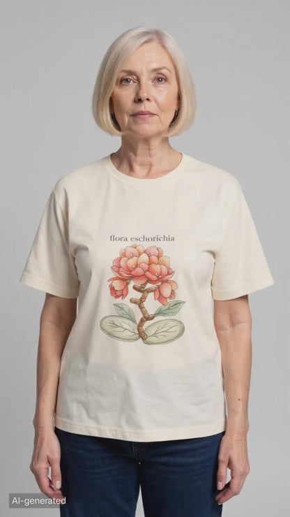 E Coli Imaginary Flower Botanical Microbiology Tee Science in Bloom