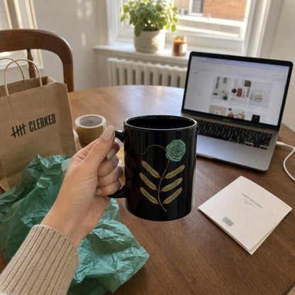 Pseudomonas Black coffee mug- science in bloom