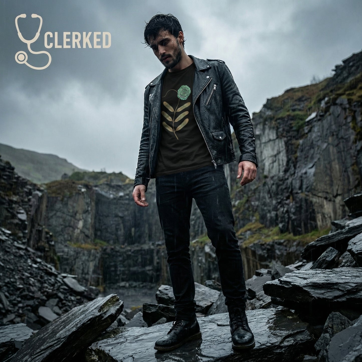 Pseudomonas Imaginary Flower Botanical Microbiology Tee - Medical Art Apparel