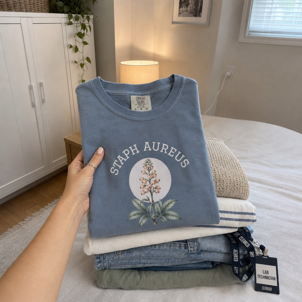 Staph Aureus Imaginary Flower Botanical Tee Science in Bloom
