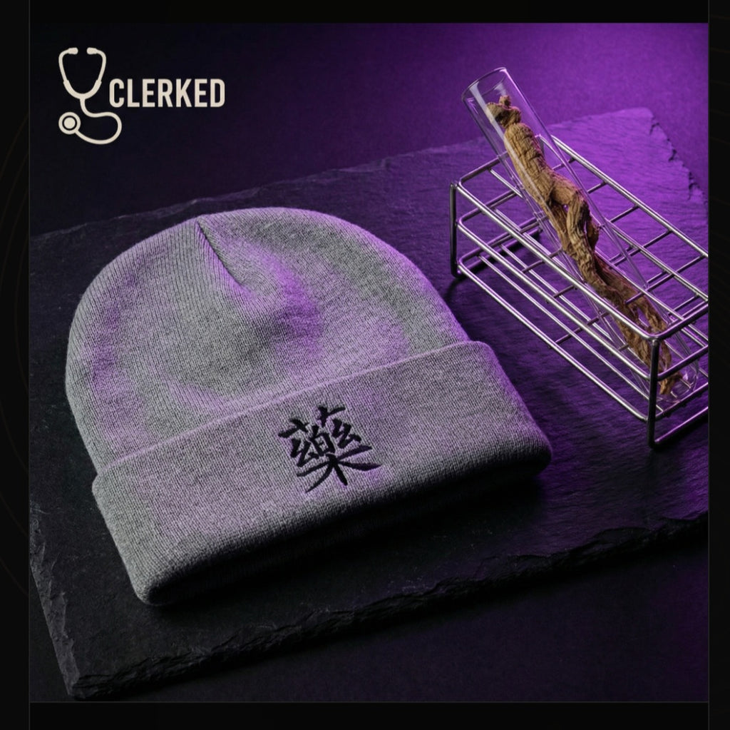 Medicine 藥 Embroidered Knit Beanie