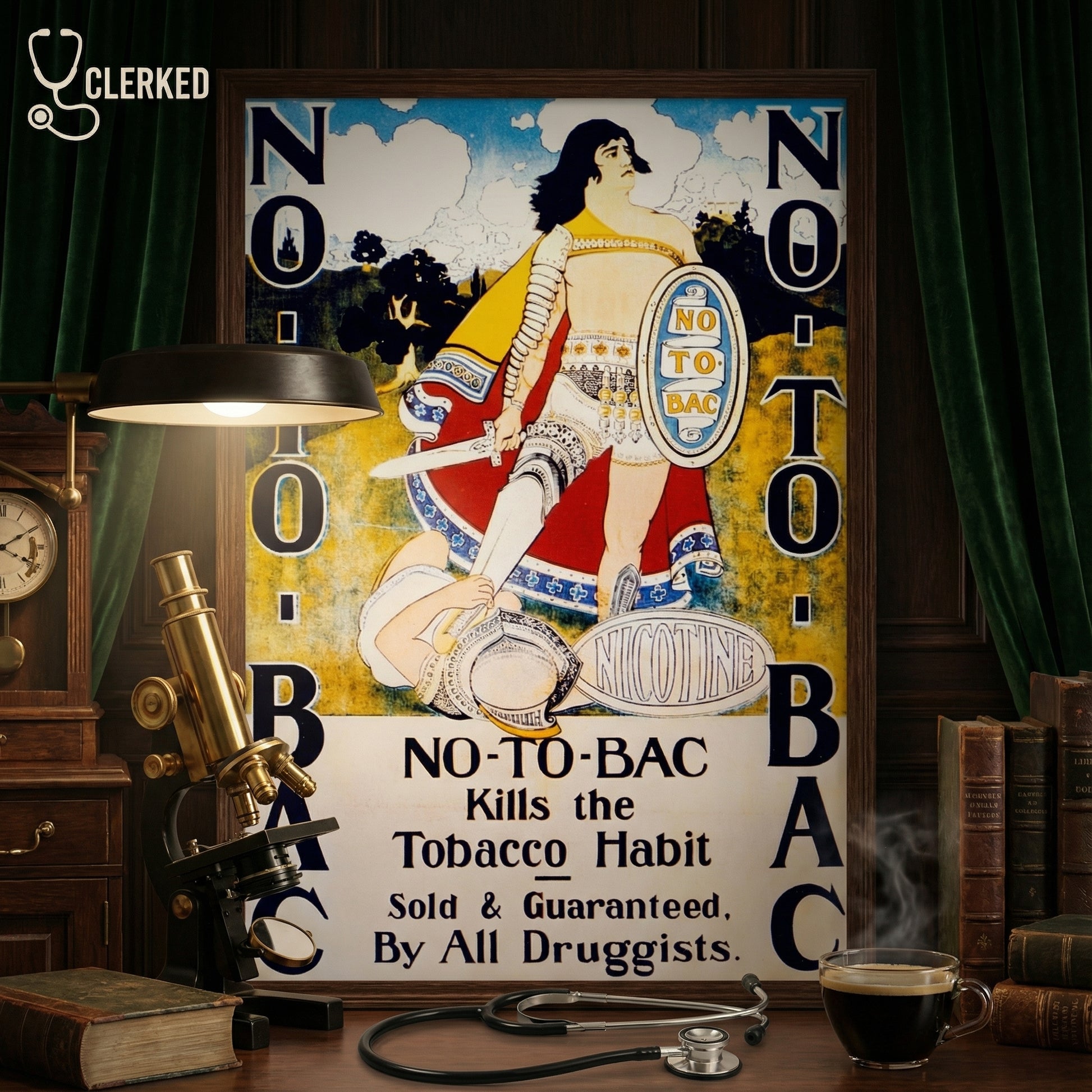 Vintage Anti-Smoking Ad Print Art of Medicine 13