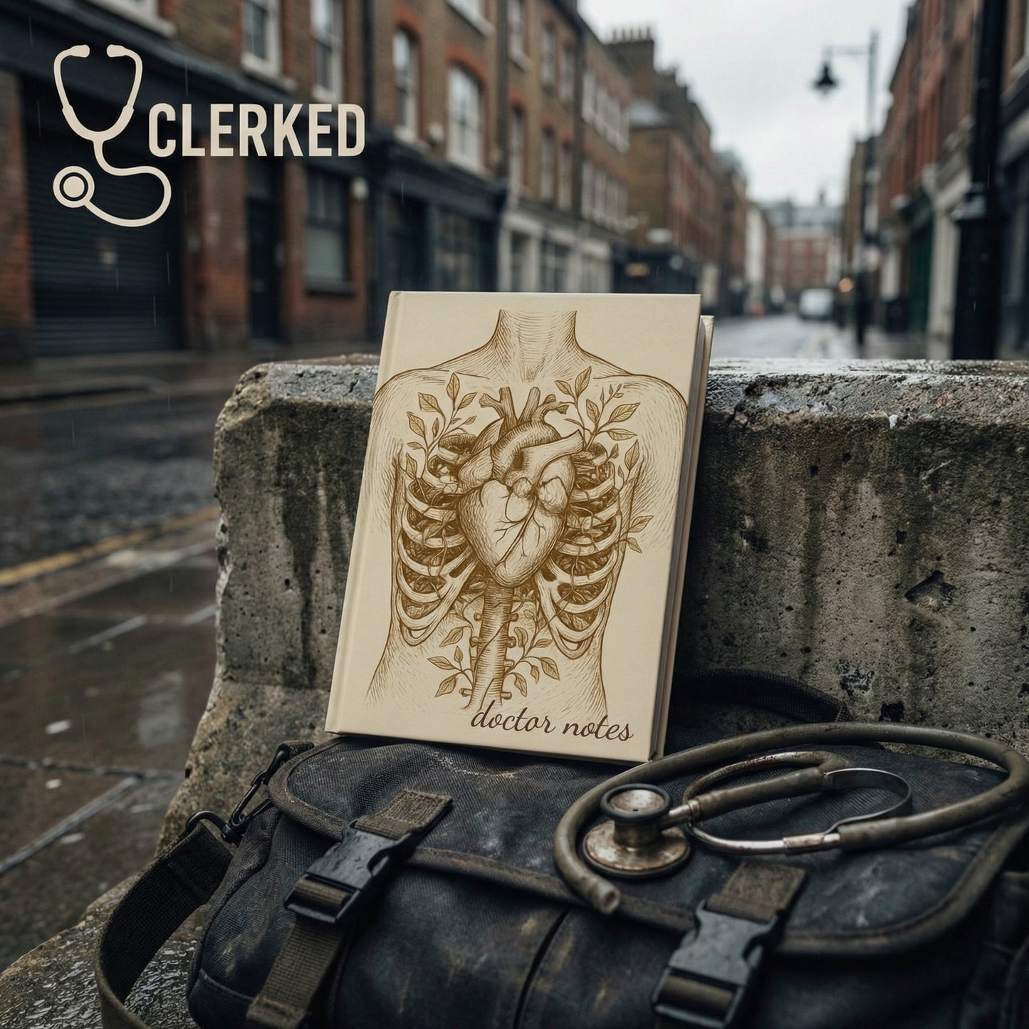 Anatomical Heart Journal doctor notes hardback notebook