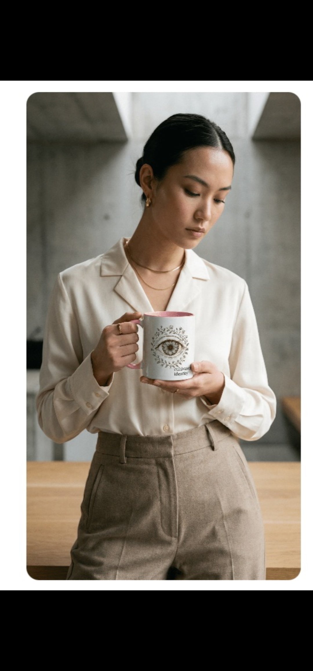 Botanical Iris Anatomy Mug unique medical student art gift