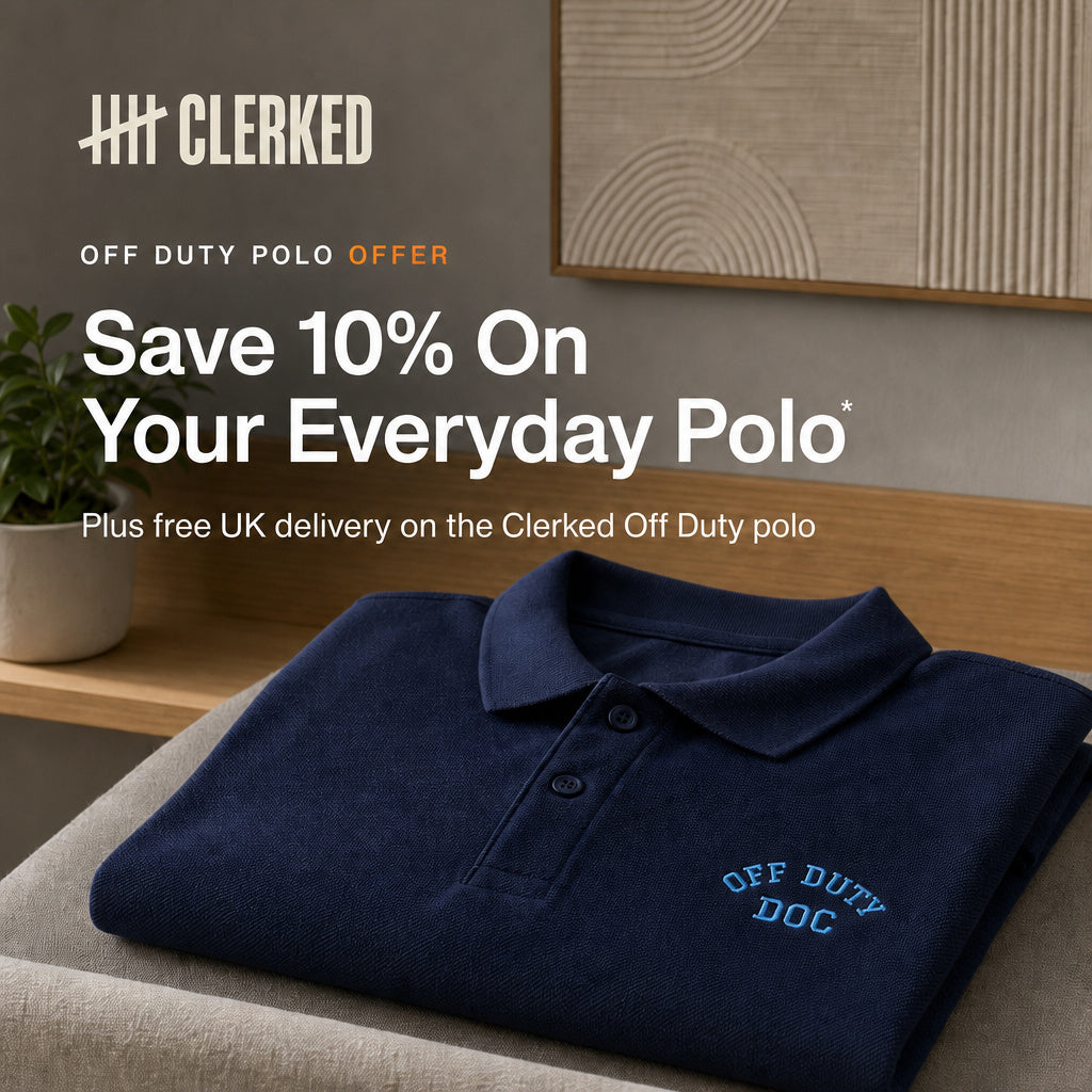Embroidered "Off Duty" Polo Shirt