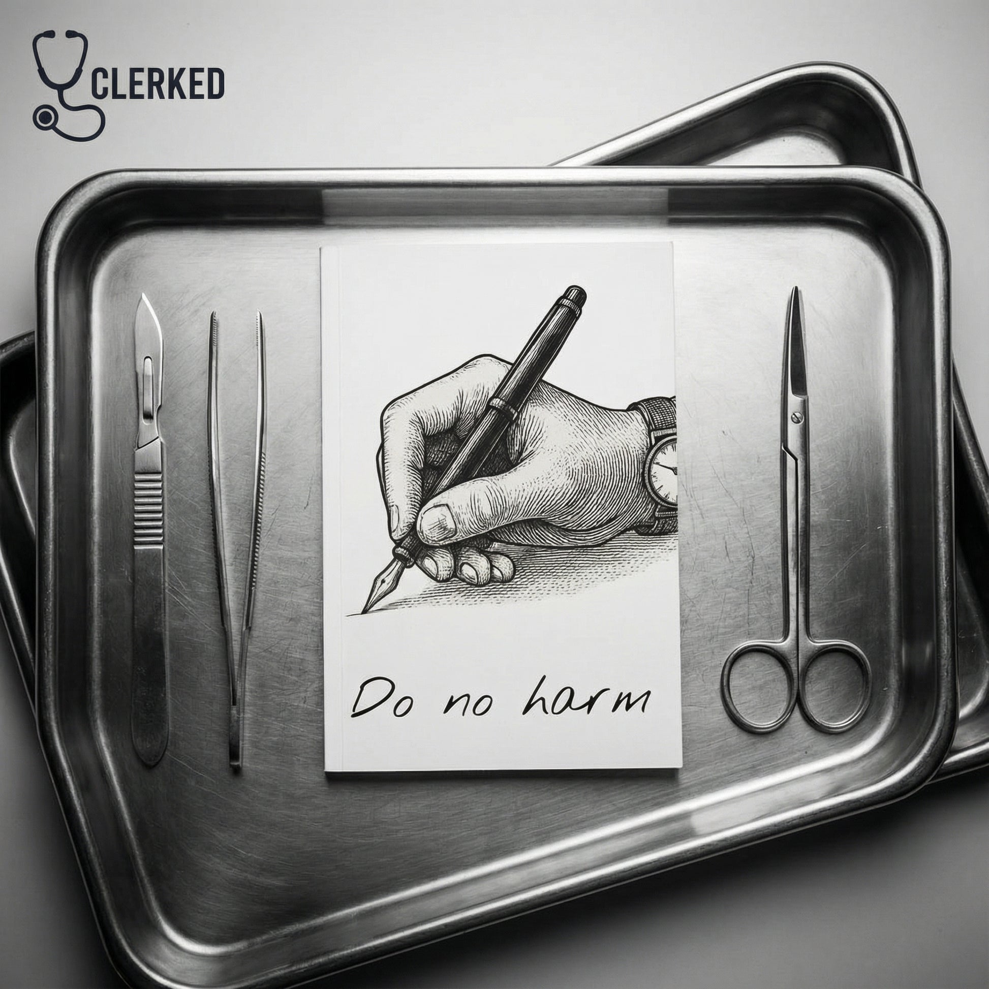 Do No Harm A5 Notebook pen and hand illustration journal