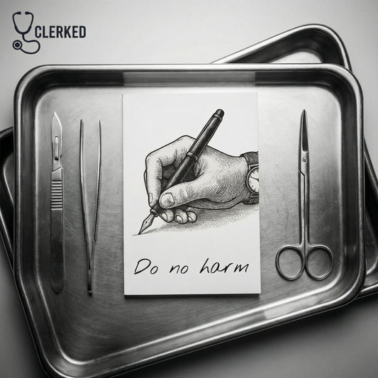 Do No Harm A5 Notebook pen and hand illustration journal