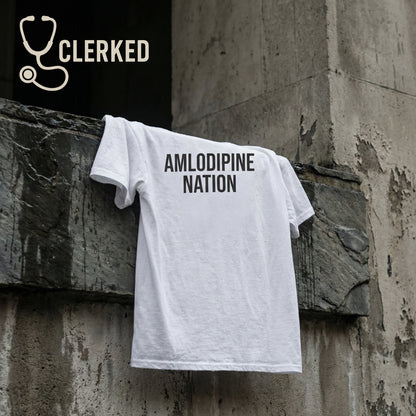 Amlodipine Nation Ca-Blockers Club Medical Humor T-Shirt