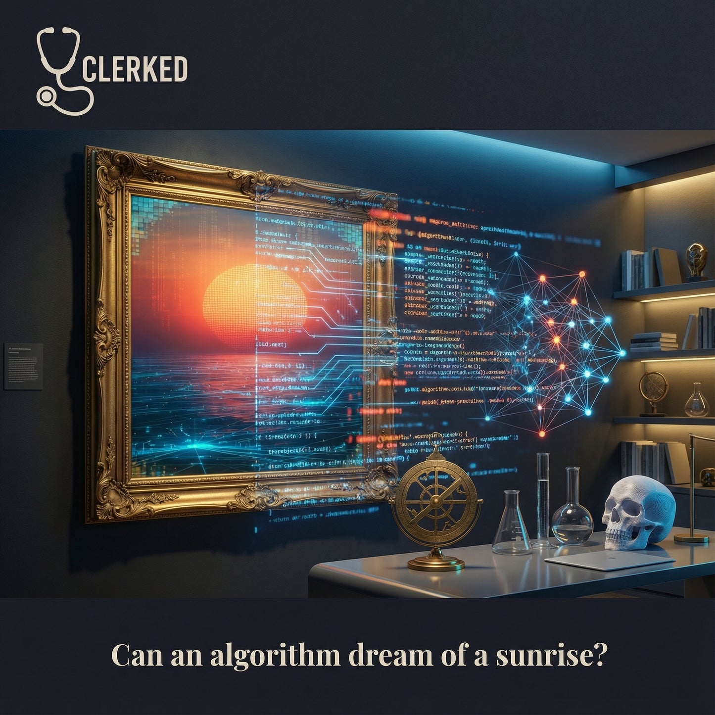 Sunrise in the Machine Garden unique medical office decor