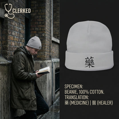 Medicine 藥 Embroidered Knit Beanie