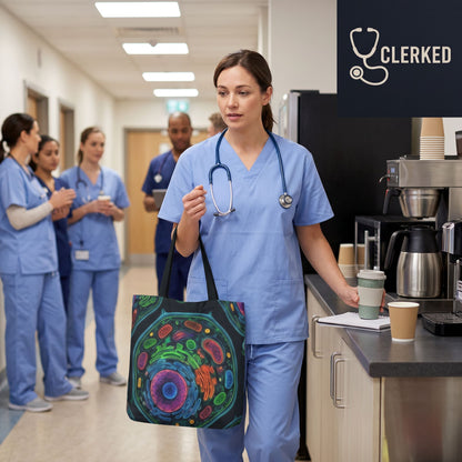 Cell Section Canvas Tote Bag