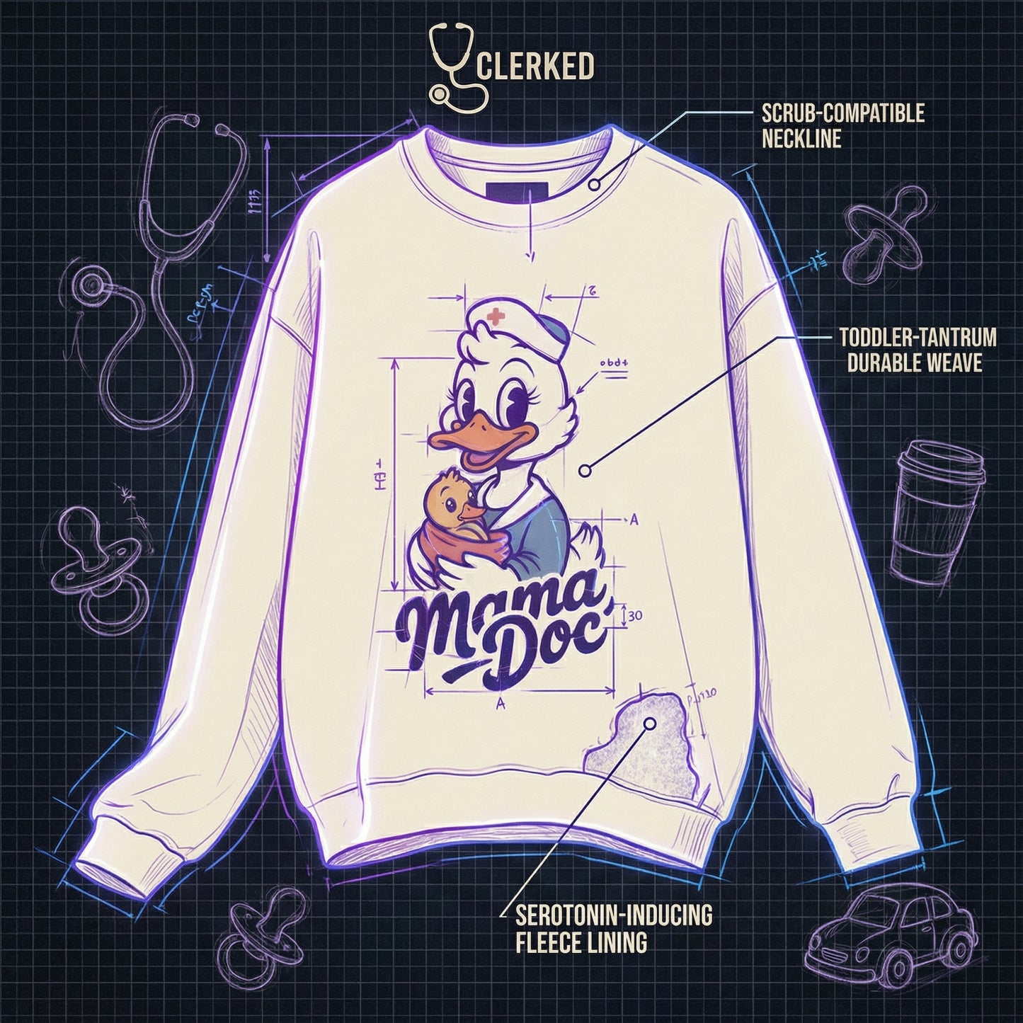 The Mama Doc Crewneck art of medicine mom apparel