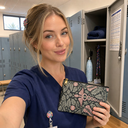 Caduceus Print Accessory Pouch