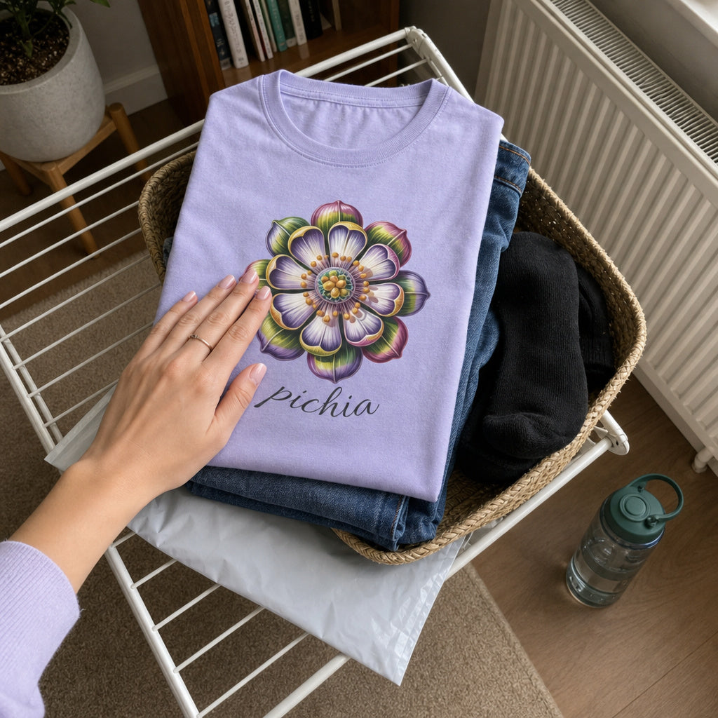 Botanical Pichia Hybrid Tee  Lavender & Jade