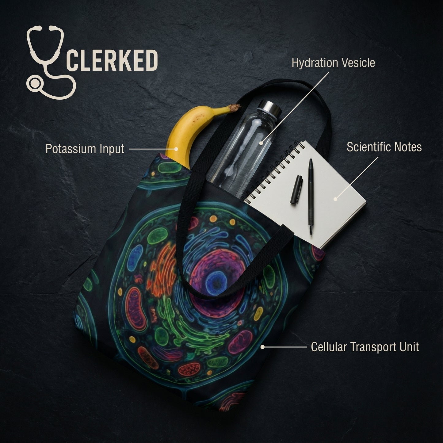 Cell Section Canvas Tote Bag Art of Medicine bag