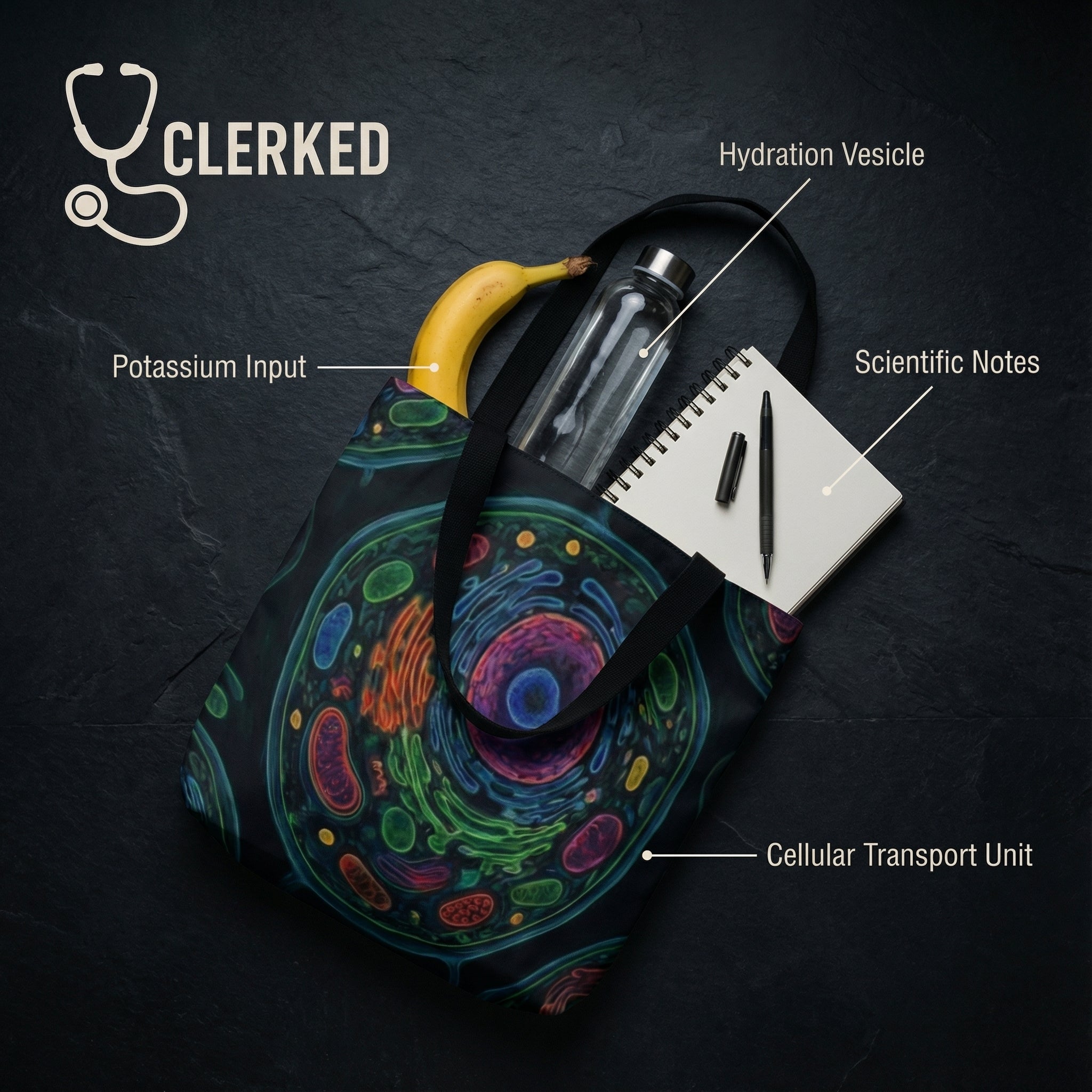 Cell Section Canvas Tote Bag Art of Medicine bag