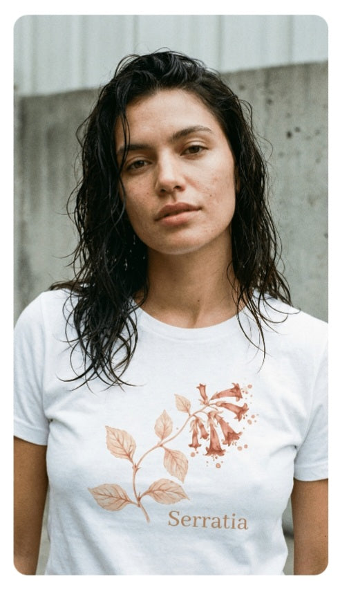 Serratia Imaginary Flower Botanical Microbiology Artistic Tee