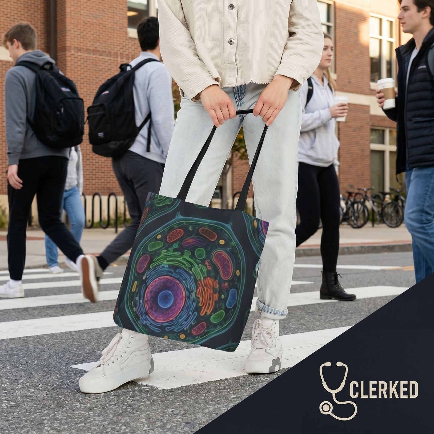 Cell Section Canvas Tote Bag
