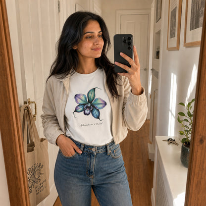 Achromobacter-Inspired Floral Art T Shirt